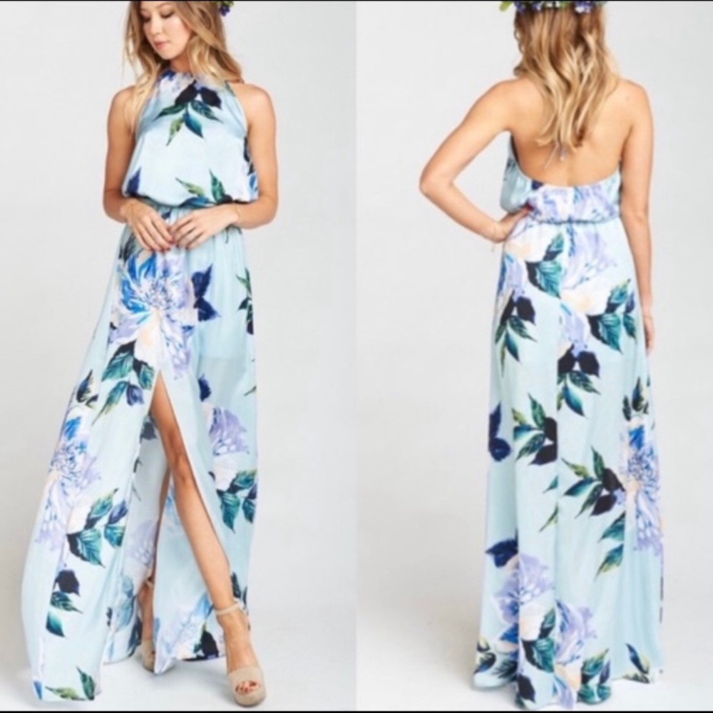Show Me Your Mumu- Heather Halter Floral Gown